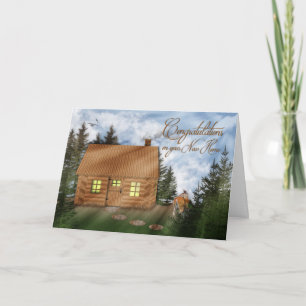 Grattisar - Nytt hem - Charming LogHome Kort