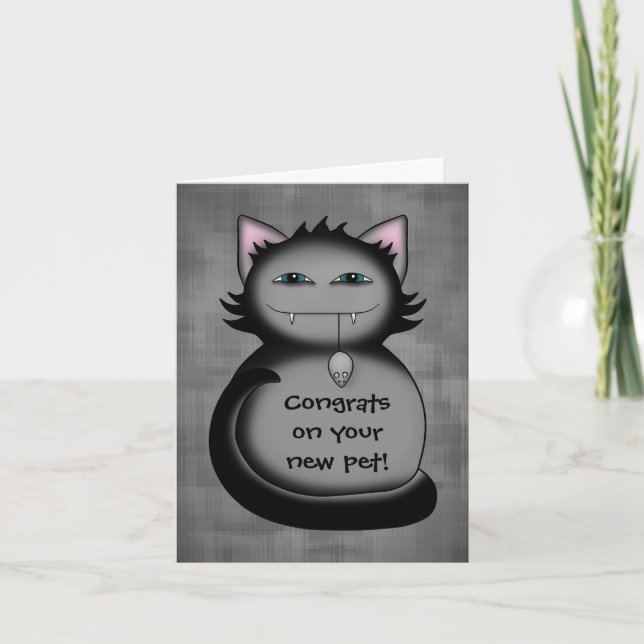 Grattisar nytt sällskapsdjur kort (Framsida)