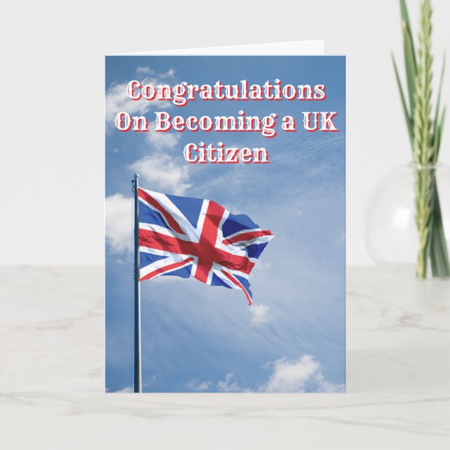 Grattisar om att bli brittisk medborgare i England Kort (Framsida)