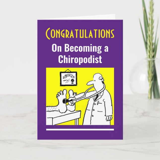 Grattisar om att bli en Chiropodist. Kort (Framsida)