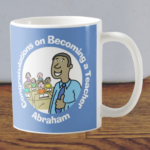 Grattisar om att bli en manlig lärare kaffemugg