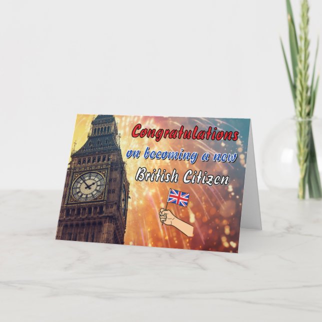 Grattisar om att bli en ny brittisk medborgarskaps kort (Framsida)