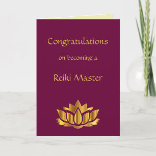 Grattisar om att bli en Reiki-mästare Kort