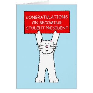 Grattisar om att bli Student president Hälsningskort