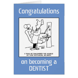 Grattisar om att bli tandläkare OBS kort