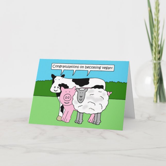 Grattisar om att bli Vegan Kort (Framsida)