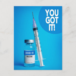 Grattisar om din Covid 19 vaccination Vykort