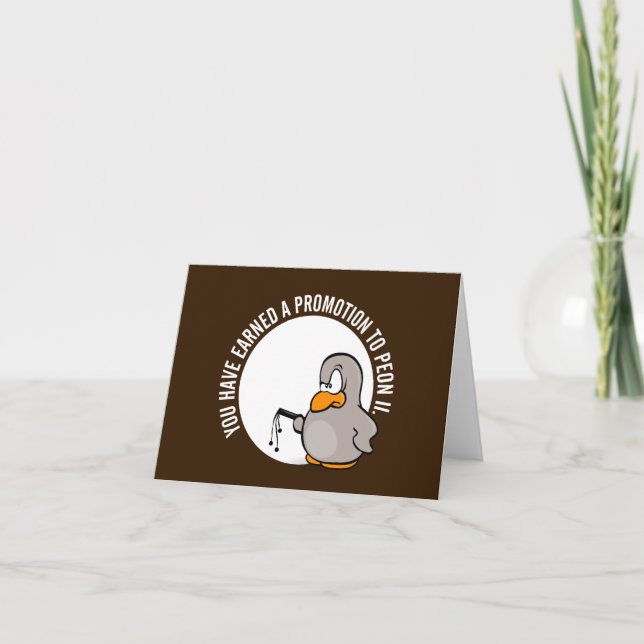 Grattisar om din välförtjänta befordran kort (Framsida)
