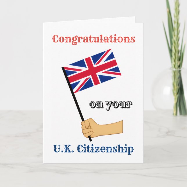 Grattisar om ditt medlemskap i Storbritannien Kort (Framsida)
