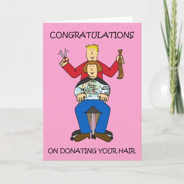 Grattisar om Hair Donation Helgkort (Framsida)