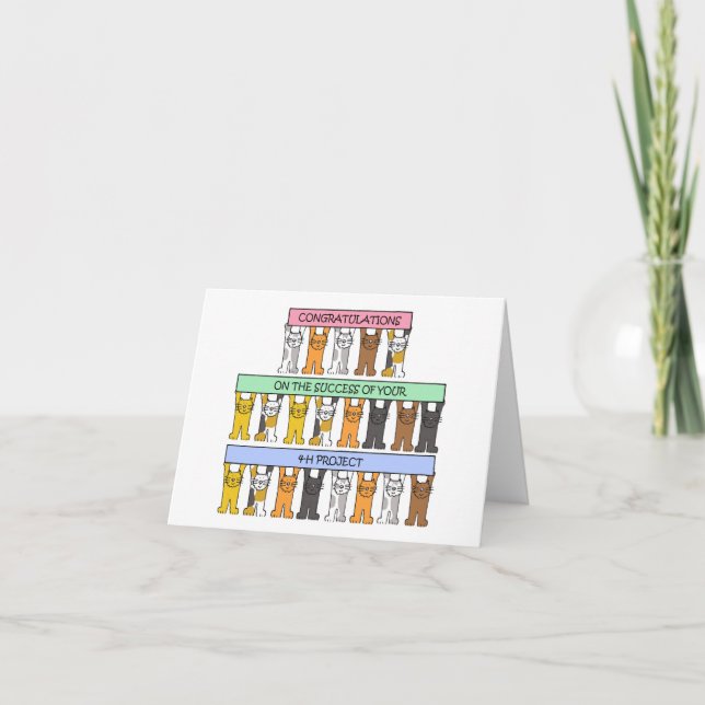 Grattisar om hur 4-H-projektet lyckas Kort (Framsida)