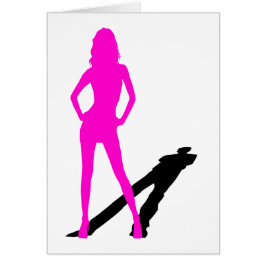 grattisar om könsbyte: skuggsilho hälsningskort