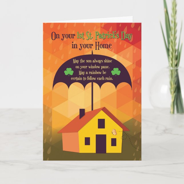 Grattisar om New House, Umbrella House Kort (Framsida)