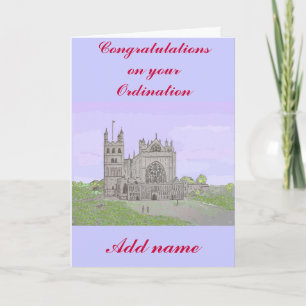 Grattisar om Ordination add-namn-katedral Kort