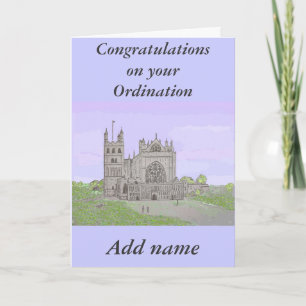 Grattisar om Ordination add-namn-katedral Kort