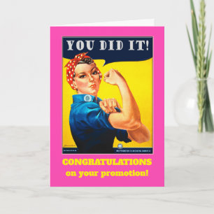 Grattisar om Promotion Rosie the Riveter Kort