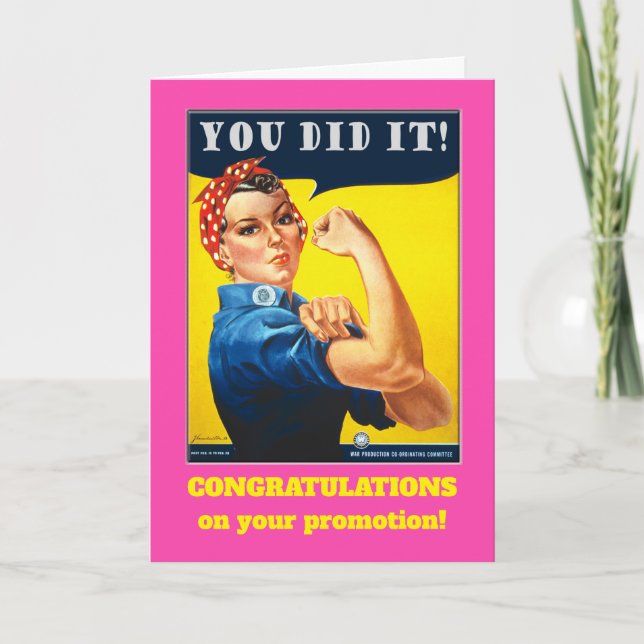 Grattisar om Promotion Rosie the Riveter Kort (Framsida)