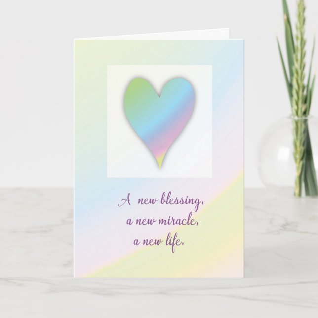 Grattisar om Rainbow Baby födelse Kort (Framsida)
