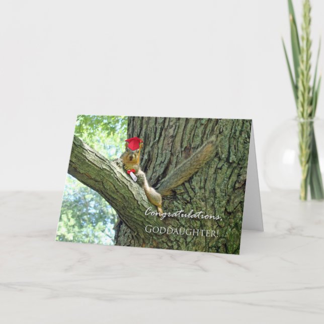 Grattisar om Studenten för Goddottern Kort (Framsida)