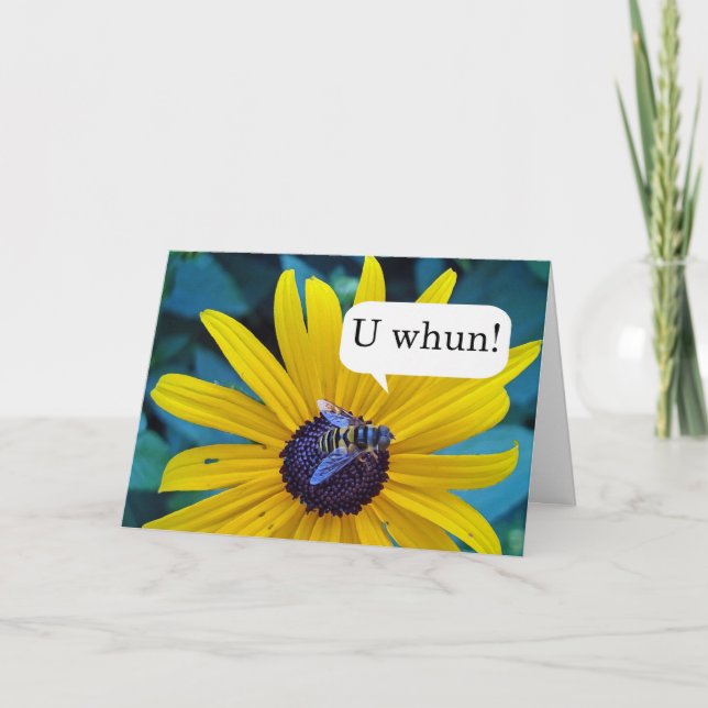 Grattisar om vinnande stavningsbi kort (Framsida)