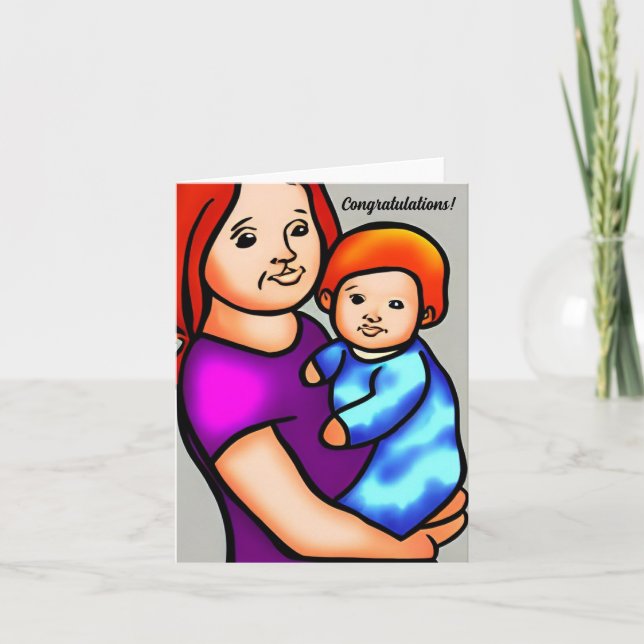 Grattisar på Baby! Kort (Framsida)