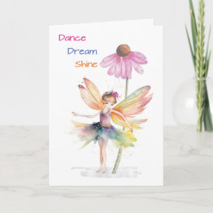 Grattisar på Ballet Dance Fairy Ballerina Kort