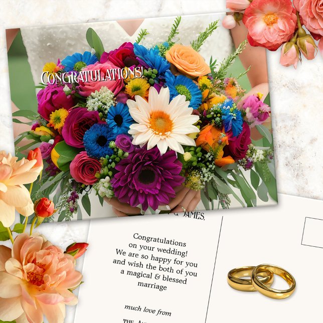 Grattisar på Bröllop Vykort (Skapare uppladdad)