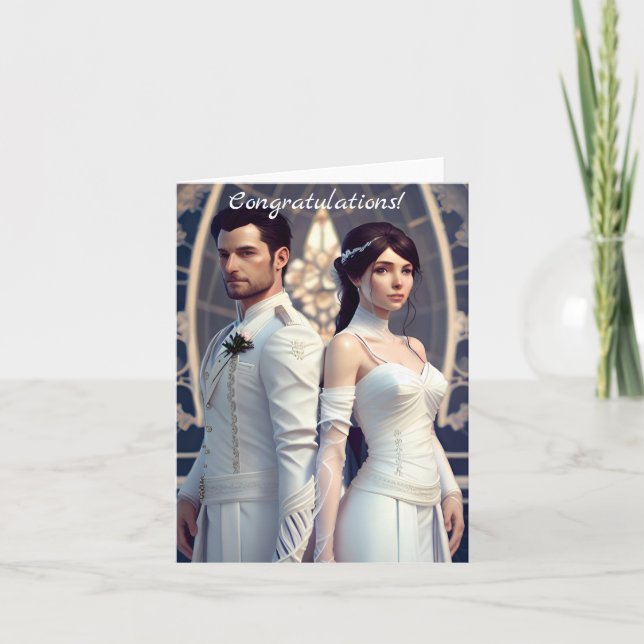 Grattisar på Bröllopsdagen Kort (Framsida)