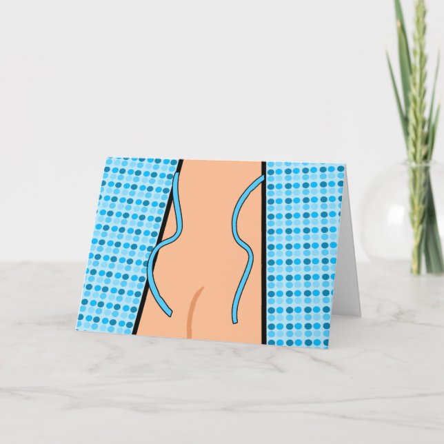 Grattisar på Colonoscopy, Open Gown Kort (Framsida)