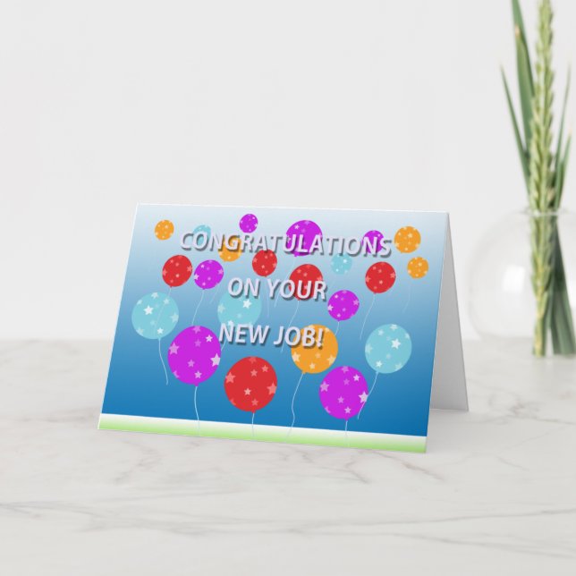 Grattisar på det nya jobbkortet kort (Framsida)