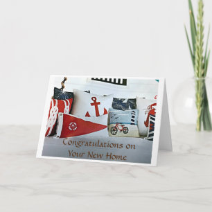 GRATTISAR PÅ DIG NYA **SJÖ HUS** KORT