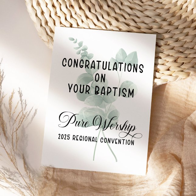 Grattisar på din baptism - ren gudstjänst I Tack Kort (Skapare uppladdad)