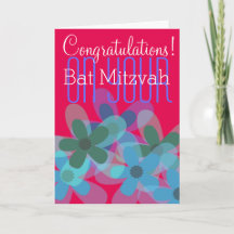 Grattisar på din Bat mitzvah blommigt