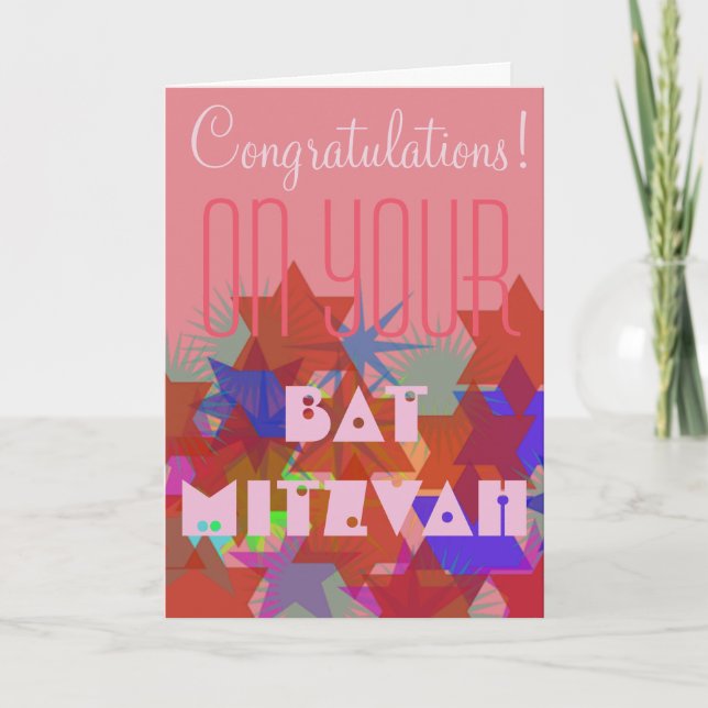 Grattisar på din Bat mitzvah Kort (Framsida)