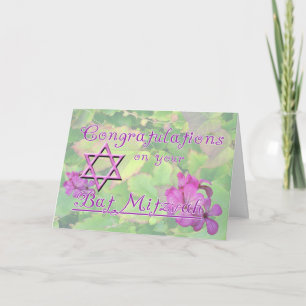Grattisar på din Bat mitzvah! Kort