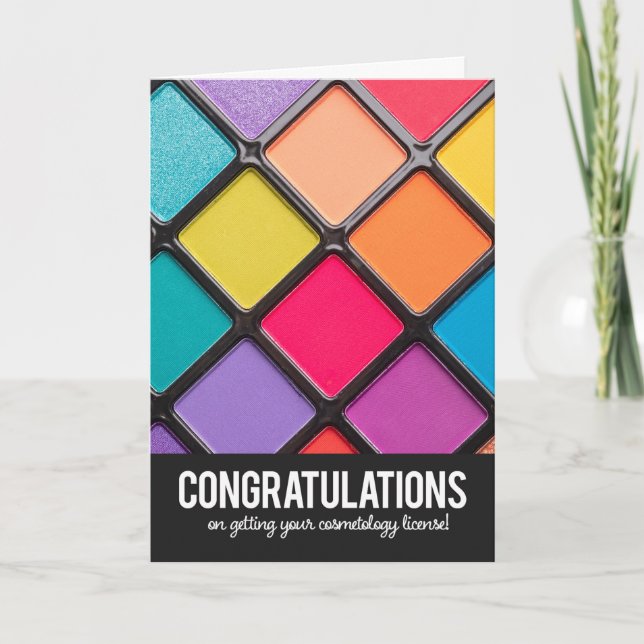 Grattisar på din kosmetologilicens helgkort (Framsida)