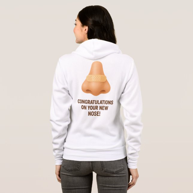 Grattisar på din nya näsa t shirt (Hel baksida)