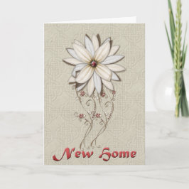 Grattisar på din nya vita blomma i hemmet kort