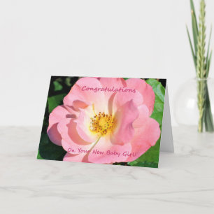 Grattisar på din Nyfödd bebis-flicka Kort