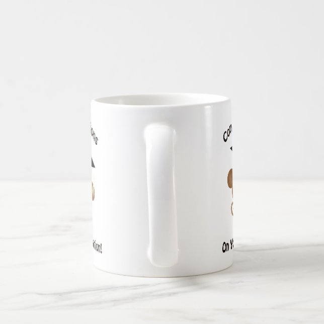 grattisar på din studenten apa kaffemugg (Handtag)