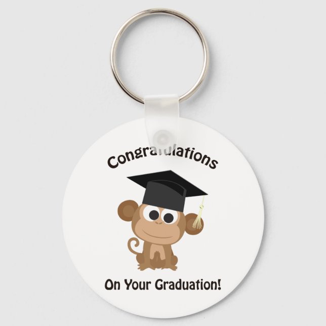 grattisar på din studenten apa nyckelring (Framsida)