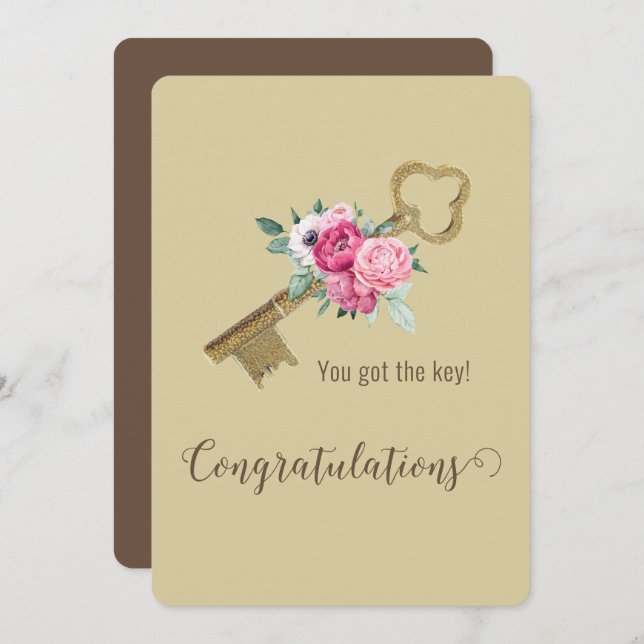 Grattisar på dina nya hemförsäljningsklienter kort (Fram/baksida)