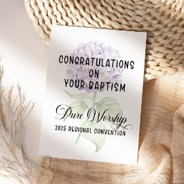 Grattisar på ditt Baptism Pure-kort Tack Kort