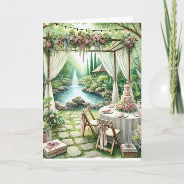 Grattisar på ditt Bröllop-hälsningskort Kort (Framsida)