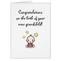 Grattisar på ditt farbarn, farföräldrar.