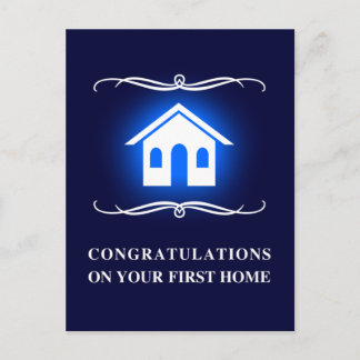 grattisar på ditt första hem: modets hem vykort