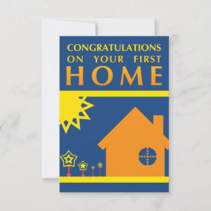 grattisar på ditt första hem (solnedgångsformer) inbjudningar