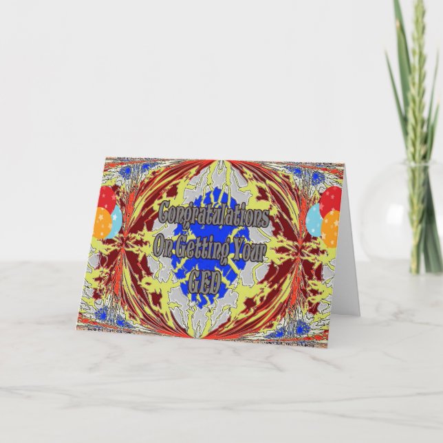 Grattisar på ditt GED-kort Kort (Framsida)