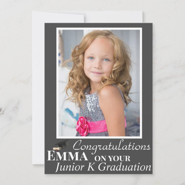 Grattisar på ditt JK Studenten-fotokort Inbjudningar (Framsida)