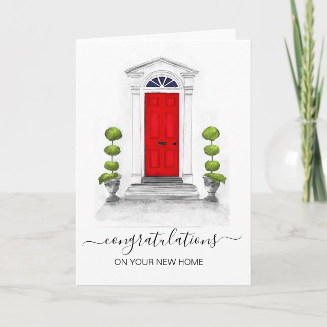 grattisar på ditt nya hem gods agent kort (Framsida)